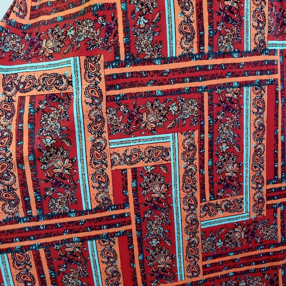LULAROE | Maxi Skirt in Warm Paisley Patchwork sz S - Picture 3 of 6
